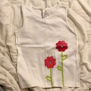 Girls flower sleeveless shirt